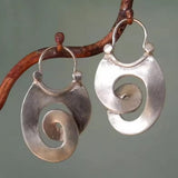 Beate | Orecchini vintage in argento con spirale — 1