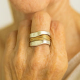 Emilia | Anello in argento con fili d'oro — 2