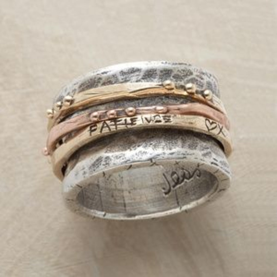 Katrin | Anello vintage in oro rosa e argento — 1