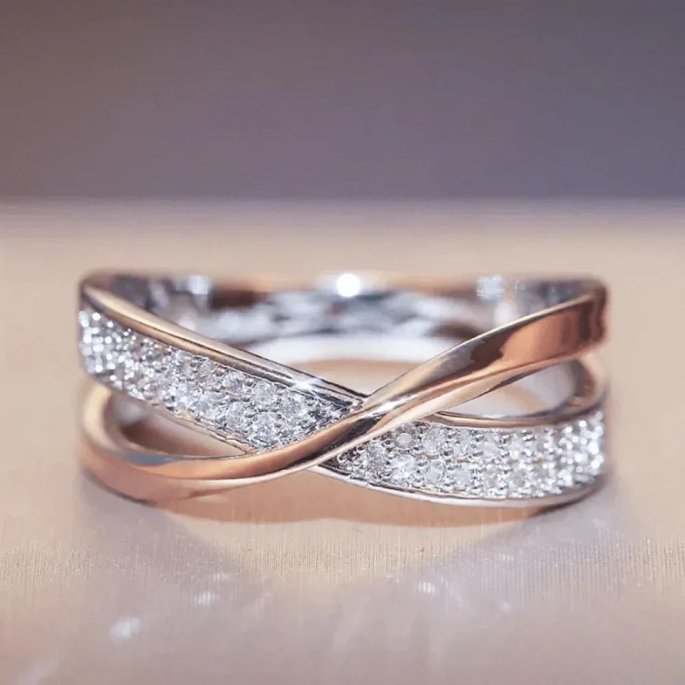 Yvonne | Anello con perla intarsiata retròAnello intrecciato antico — 1
