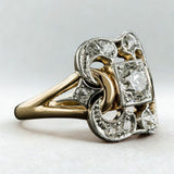 Therese | Anello vintage in oro con zirconi — 3