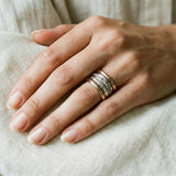 Linde | Anello vintage in oro con strati spessi — 2