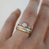 Margareta | Set di anelli vintage in oro opale — 1