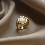 Kerstin | Elegante anello realizzato con perle — 1