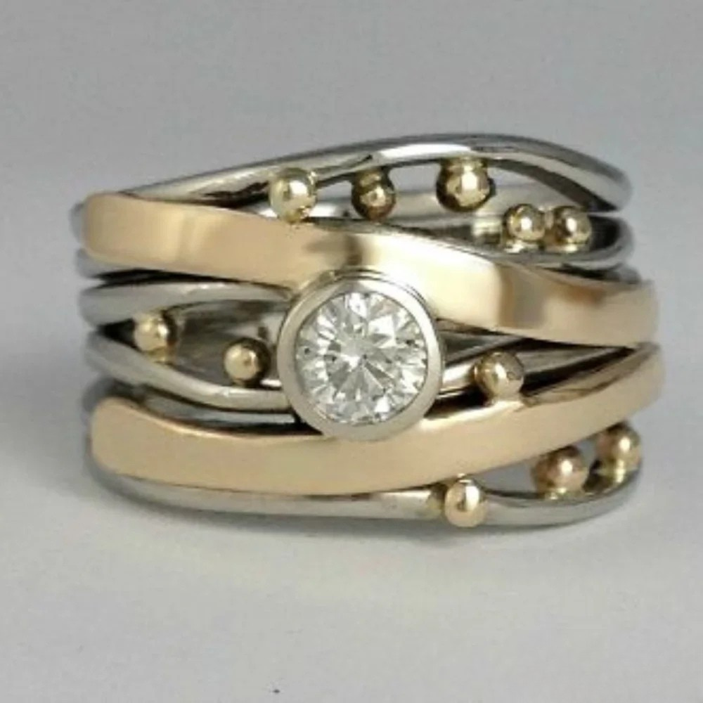 Jasmin | anello classico con pietra radiosa — 1