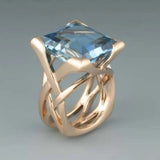 Wanda | Anello classico con rosa — 1