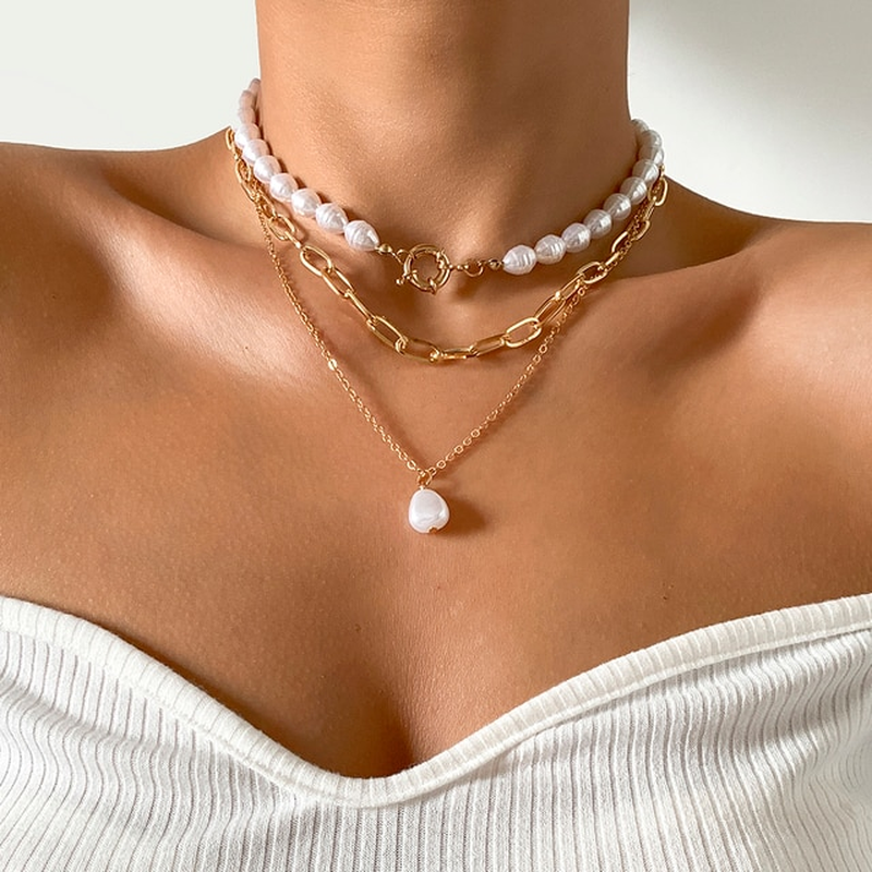 Martina | Collana di perle vintage dal design multistrato — 4