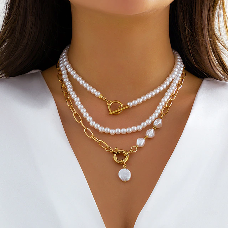 Martina | Collana di perle vintage dal design multistrato — 5