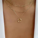 Kirsten | Collana a strati retrò color oro — 1