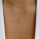 Kirsten | Collana a strati retrò color oro — 1