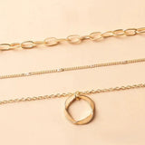 Kirsten | Collana a strati retrò color oro — 2