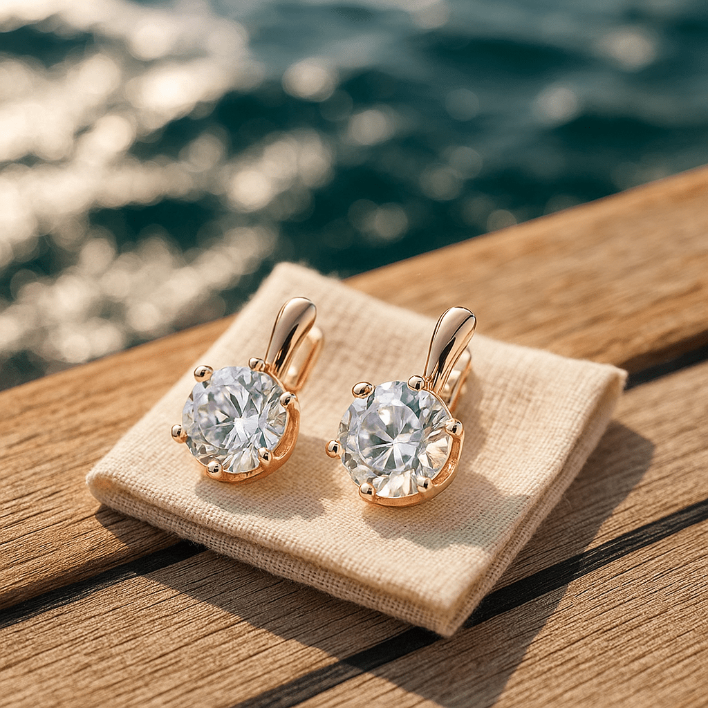 Gisela | Orecchini rotondi con zircone — 1
