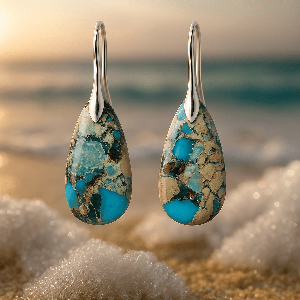 Isabell | Orecchini Orelia in blu mare — 1