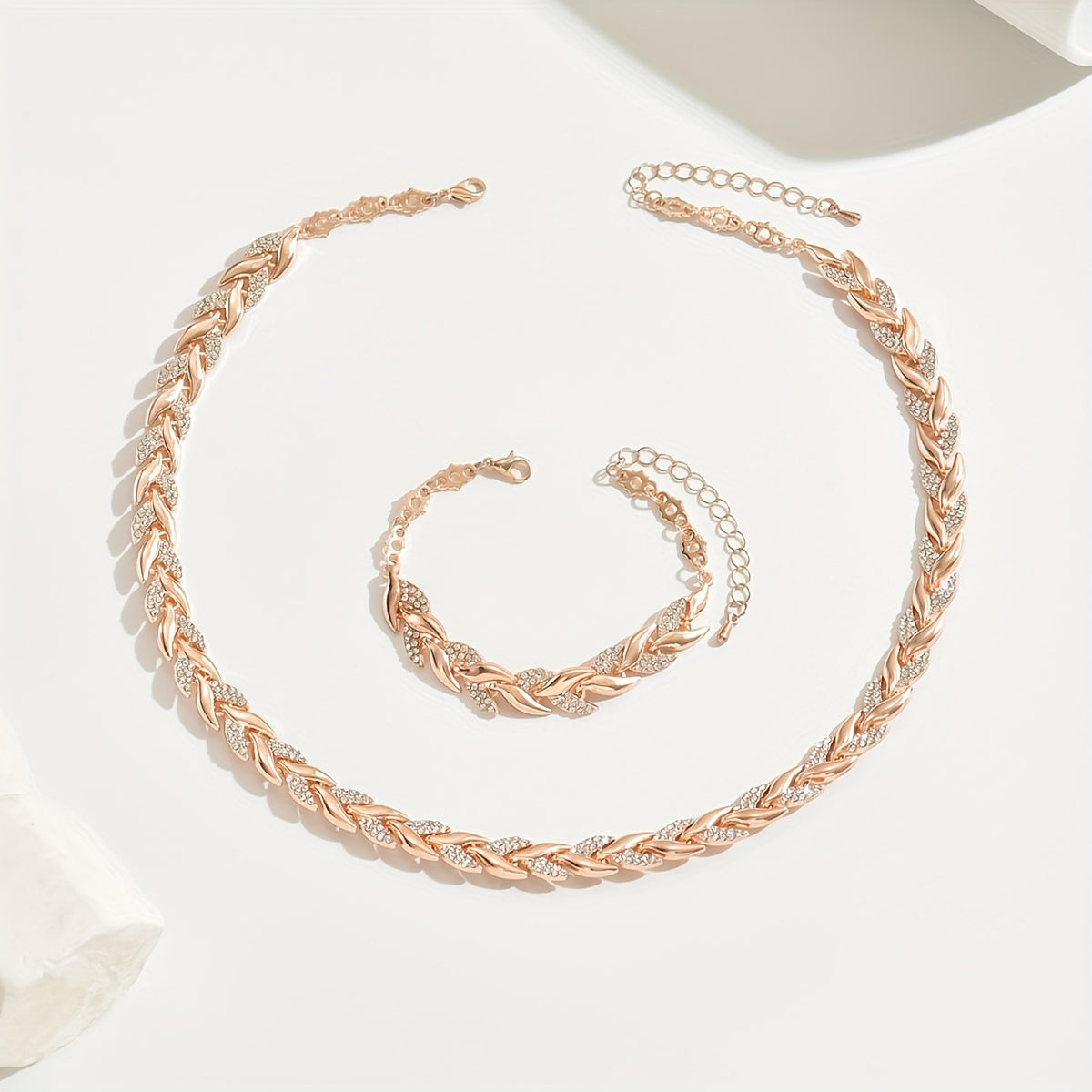 Heike | Elegante set a coda di pesce con vetro e pietre preziose — 5