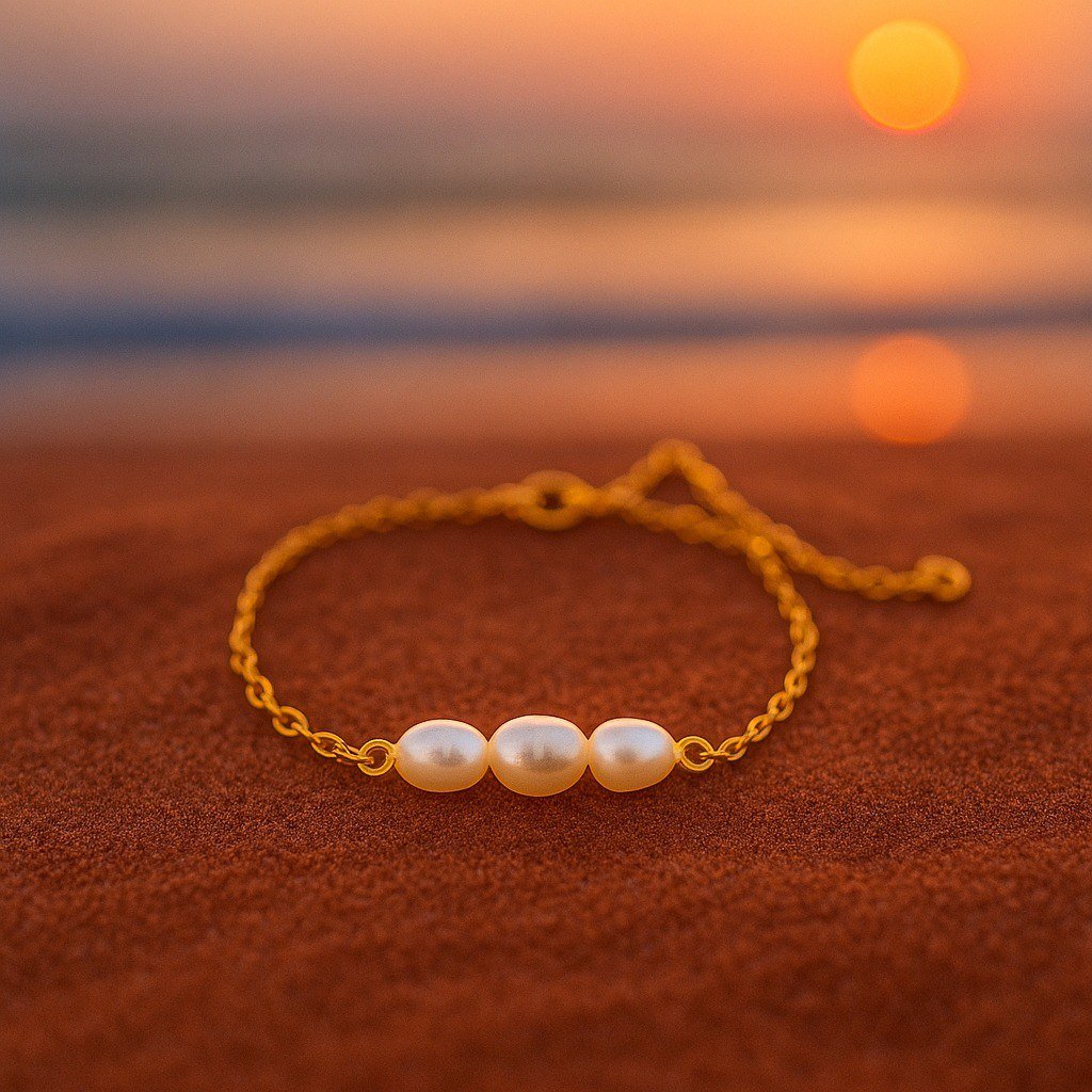 Yasmin | Bracciale con tre perle — 1