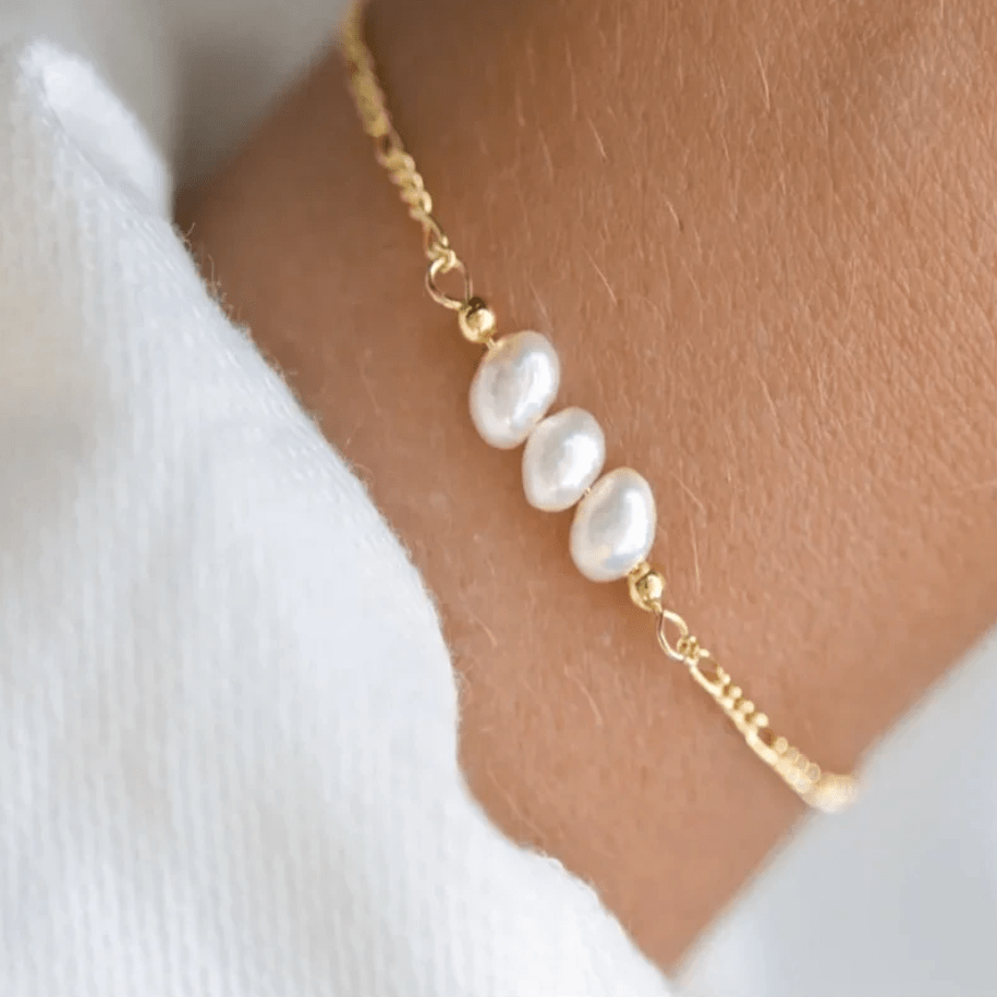 Yasmin | Bracciale con tre perle — 2