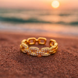 Daniela | Anello in oro con zirconi — 2