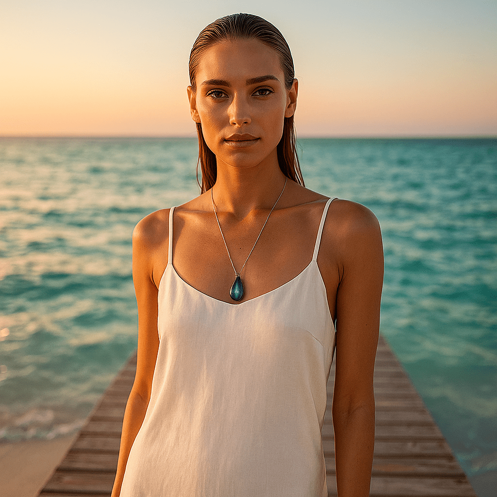 Karla | Collana in labradorite — 2