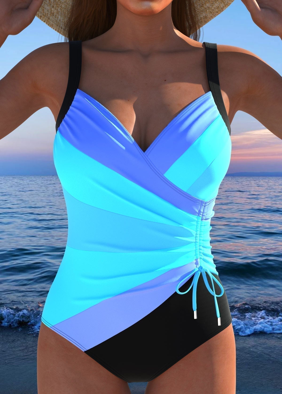 Dilara | Lussuoso costume da bagno avvolgente con stampa colorata — 3