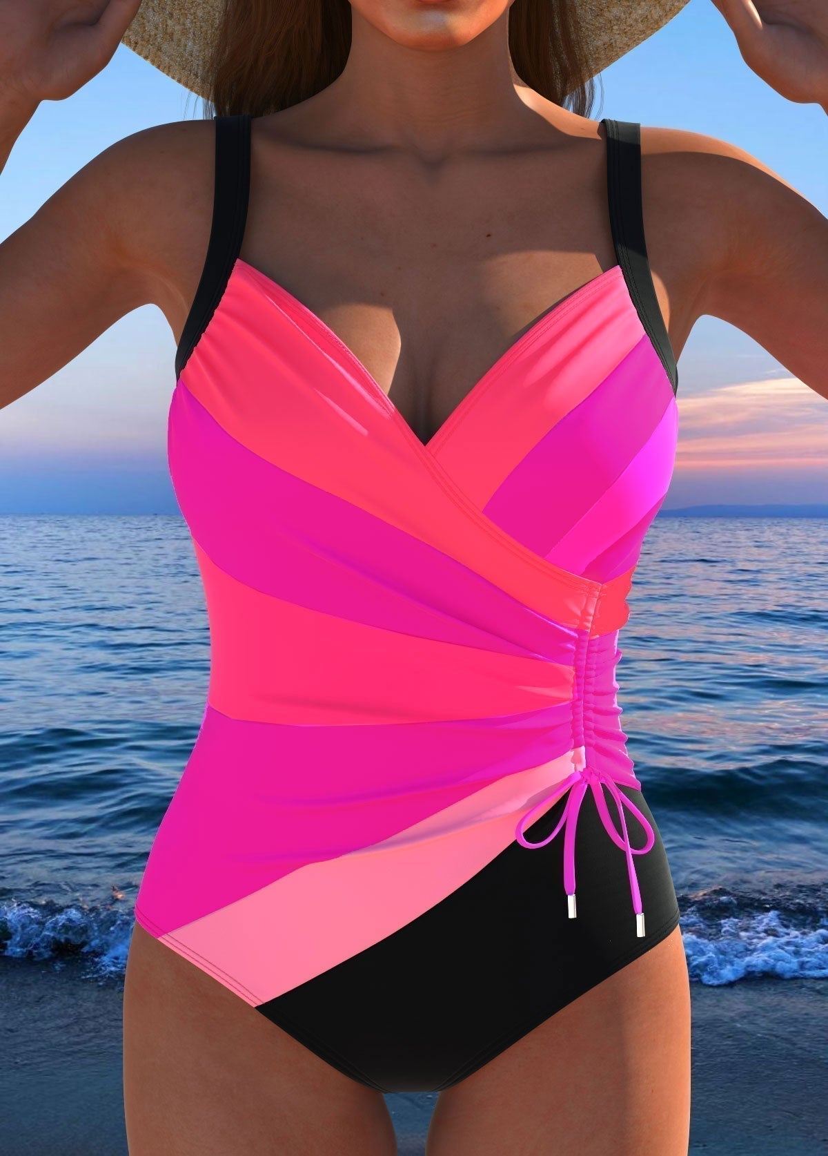 Dilara | Lussuoso costume da bagno avvolgente con stampa colorata — 5