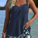Mona | Tankini a righe con pantaloncini da spiaggia in due pezzi — 3