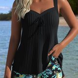 Mona | Tankini a righe con pantaloncini da spiaggia in due pezzi — 6