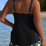 Mona | Tankini a righe con pantaloncini da spiaggia in due pezzi — 7