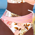 Karin | Bikini con fantasia floreale a contrasto e spacco — 2