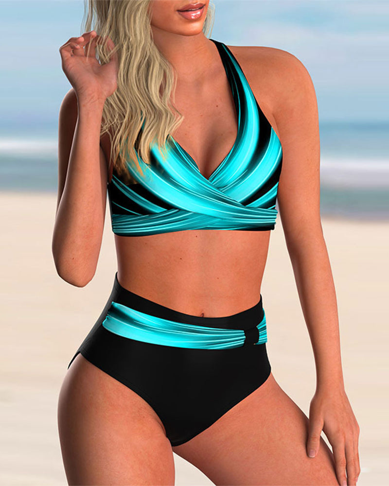 Lena | Set bikini stampato con scollo incrociato — 2