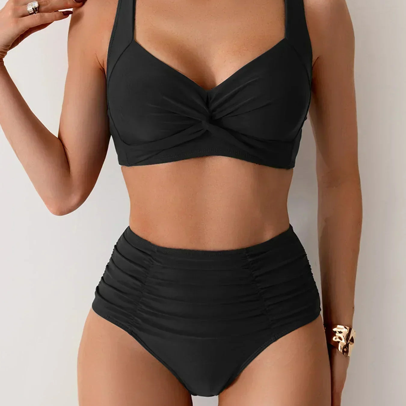 Romy | Set bikini estivo a vita alta — 1
