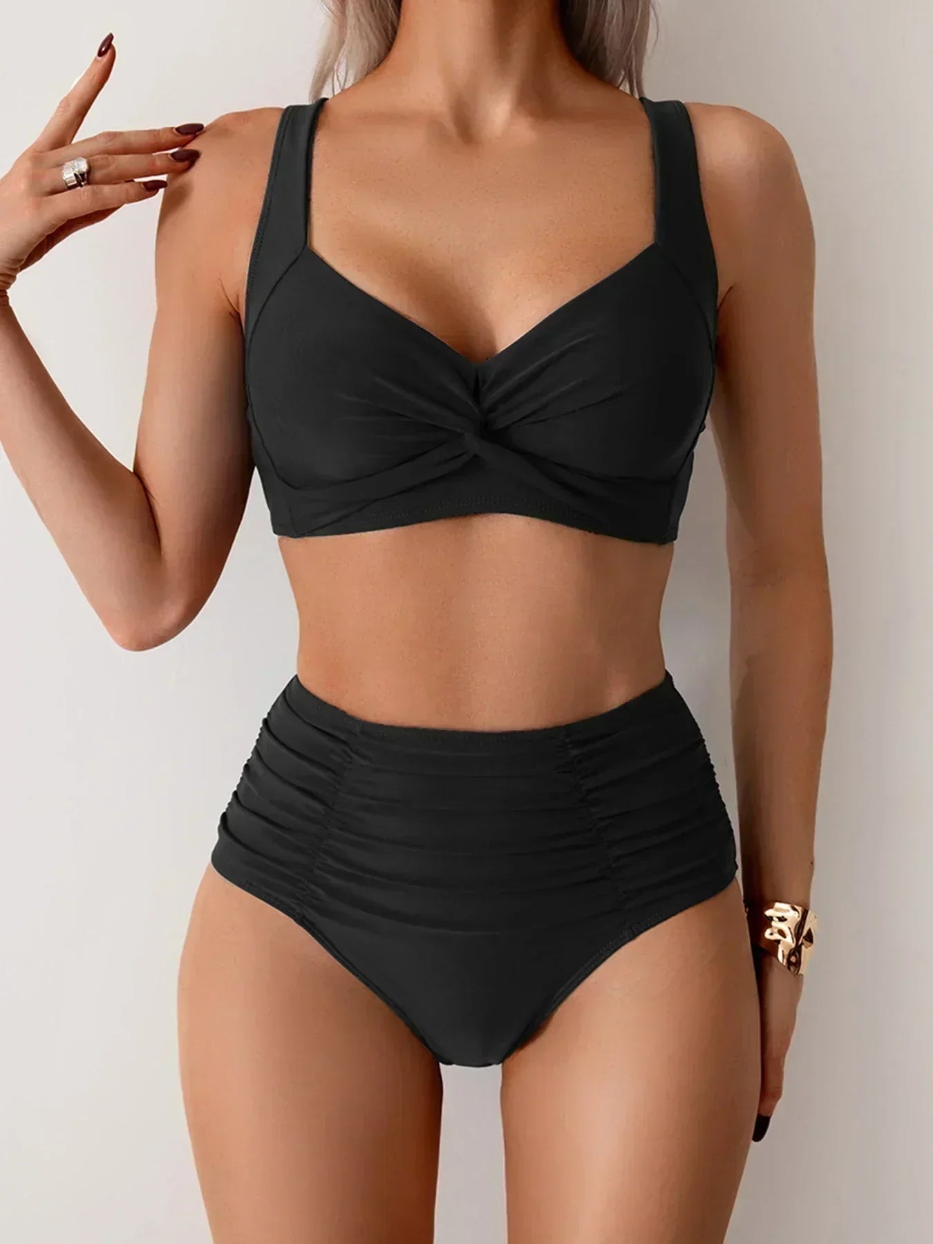 Romy | Set bikini estivo a vita alta — 1