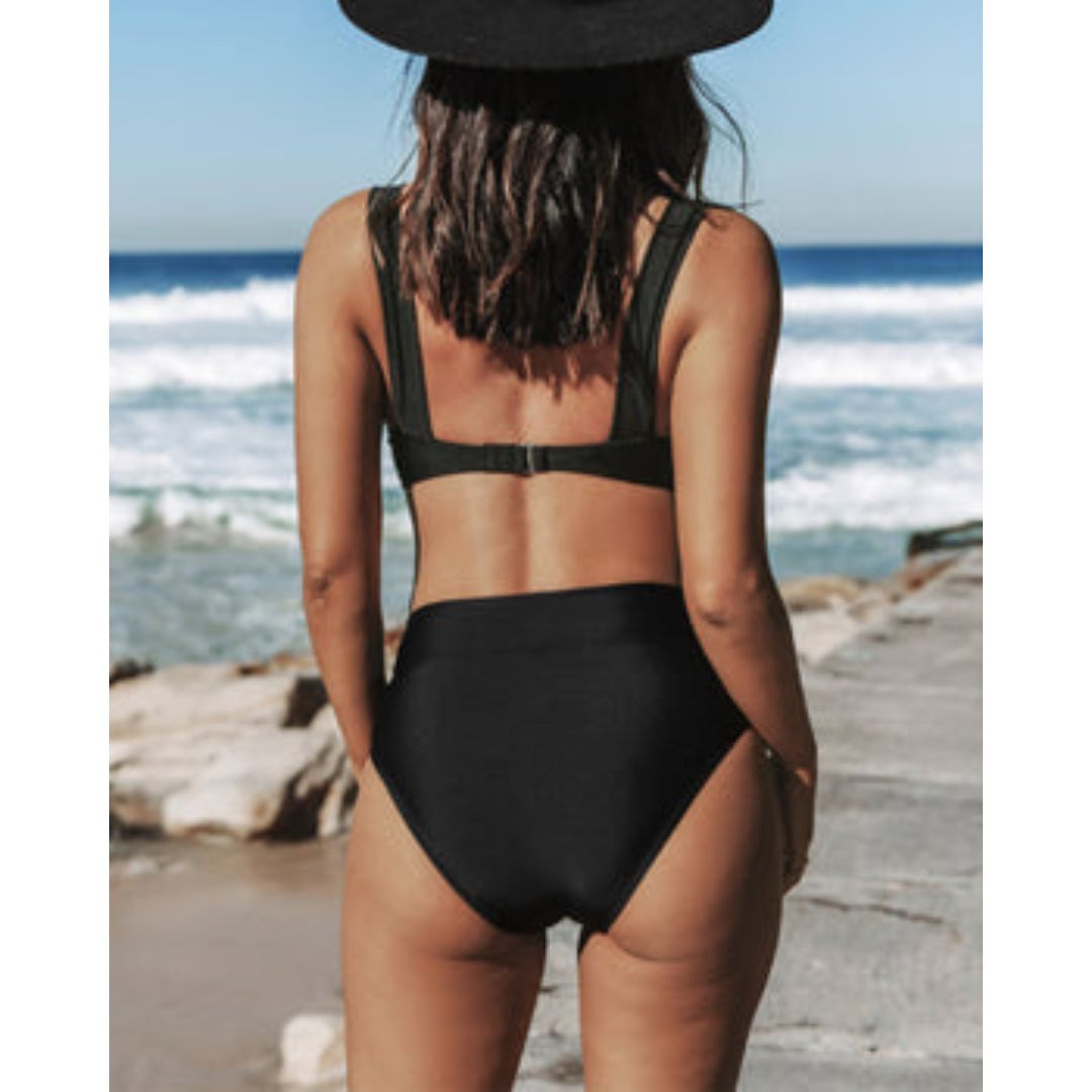 Barbara | Costume intero sgambato tinta unita — 11