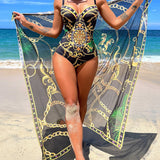 Anja | Costume intero con effetto push up e gonna da mare abbinata — 2