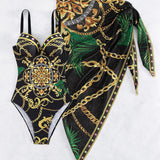 Anja | Costume intero con effetto push up e gonna da mare abbinata — 4