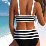 Margaretha | Bikini a righe a vita alta — 2
