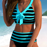 Margaretha | Bikini a righe a vita alta — 7