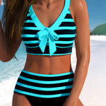 Margaretha | Bikini a righe a vita alta — 8