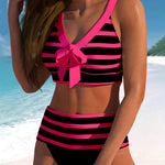 Margaretha | Bikini a righe a vita alta — 10