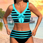 Margaretha | Bikini a righe a vita alta — 11