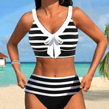 Margaretha | Bikini a righe a vita alta — 12