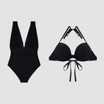 Emilia | costume modellante con profondo scollo a V — 5
