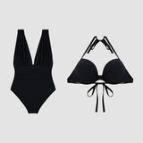 Emilia | costume modellante con profondo scollo a V — 5