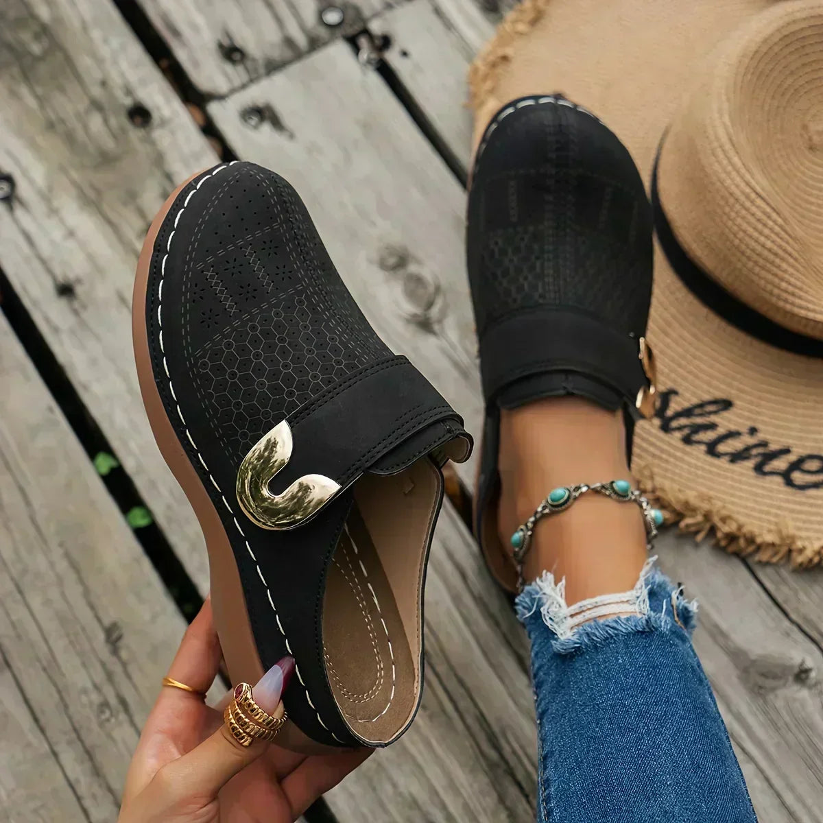 Reinhild | Sandali eleganti con zeppa di supporto — 3