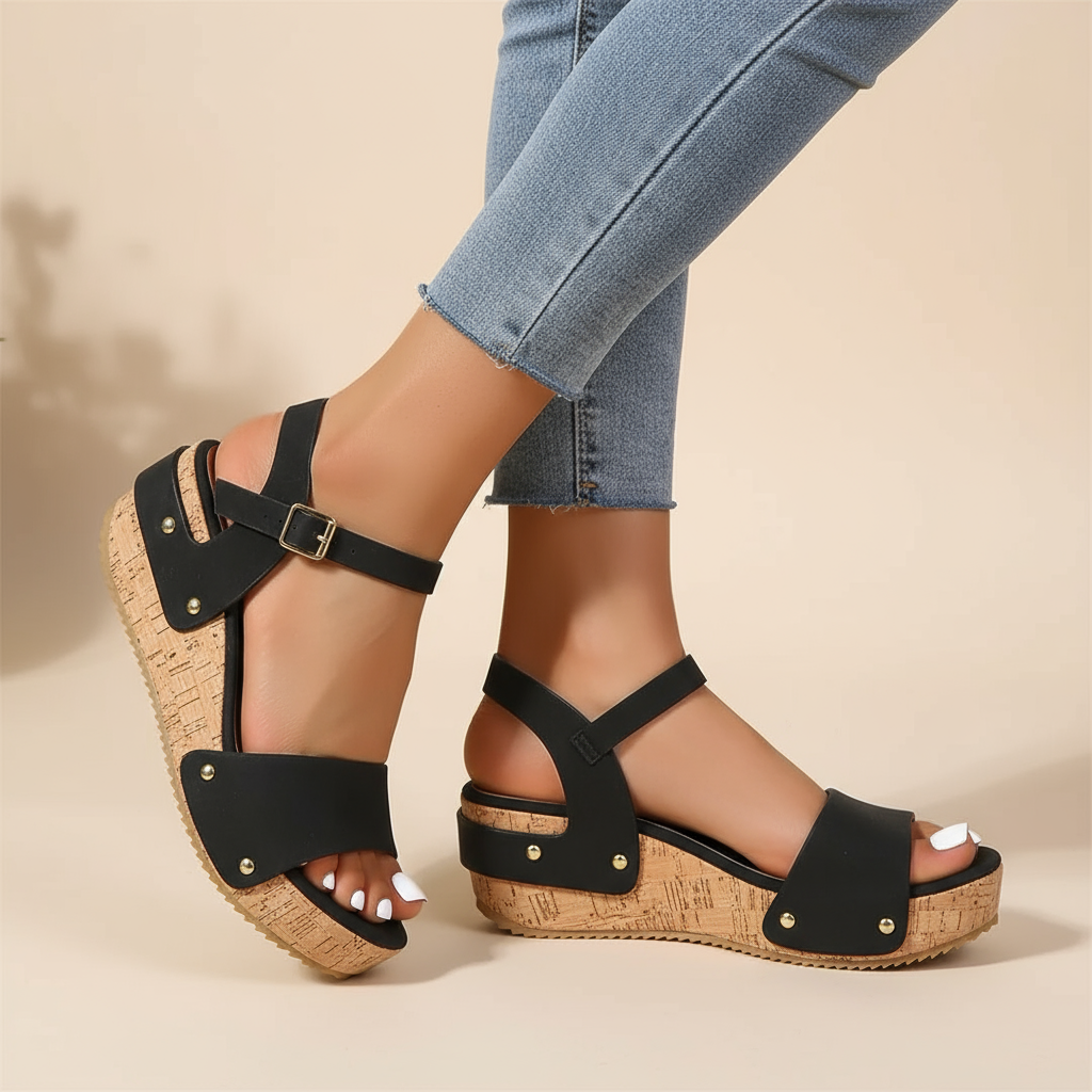 Rosa | Sandali eleganti con zeppa — 2