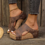 Kirsten | Sandali con zeppa con pietre preziose — 2