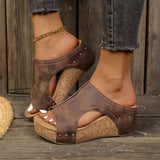 Kirsten | Sandali con zeppa con pietre preziose — 2