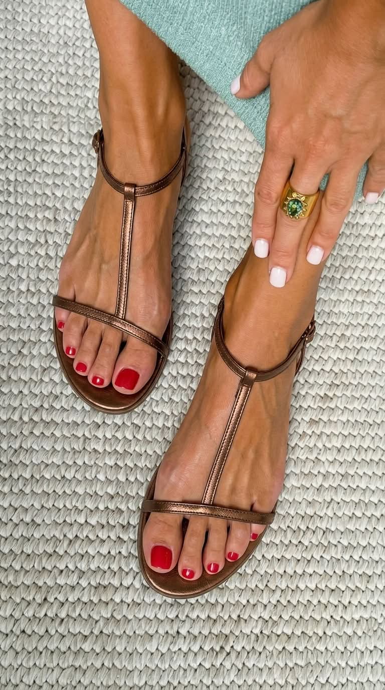 Meike | Sandali primaverili dorati — 3