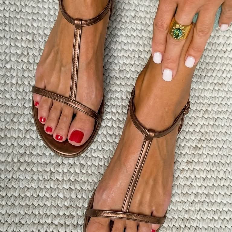 Meike | Sandali primaverili dorati — 3