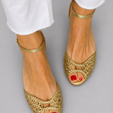 Ottilie | Sandali intrecciati oro — 1