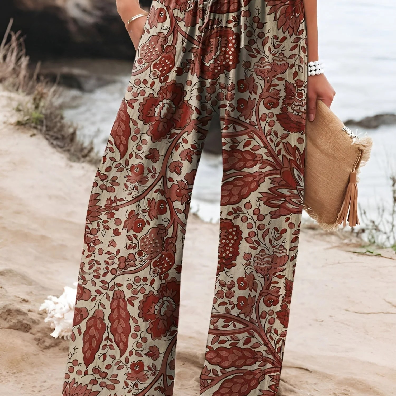Natalie | Pantaloni in lino dal taglio ampio — 1